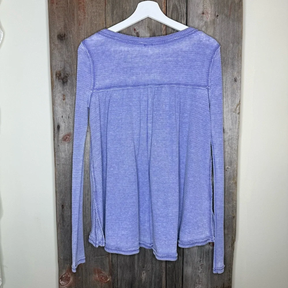 Free People Kai Henley Thermal Top in Purple XS
